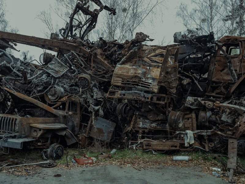 “Graveyard of Destroyed Russian Equipment” 24x30 Print