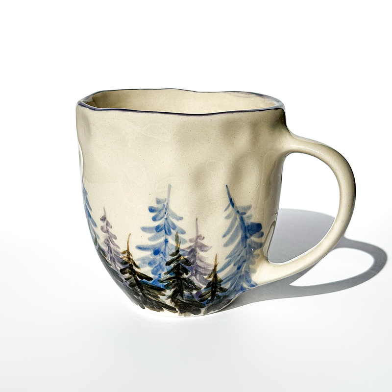 Night Forest Handcrafted Ceramic Mug