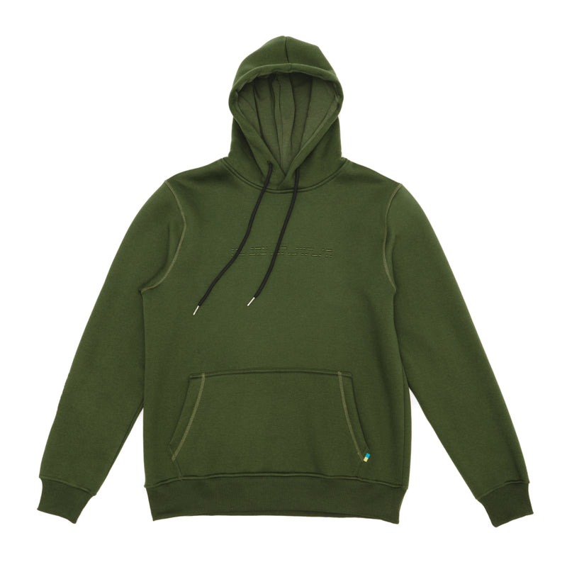 Morse Code Hoodie - Brushed Fleece Green