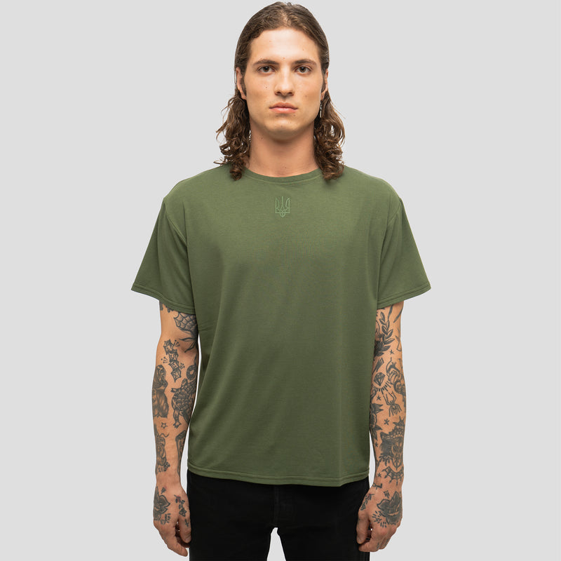 Green on Green Tryzub - Bamboo T-Shirt