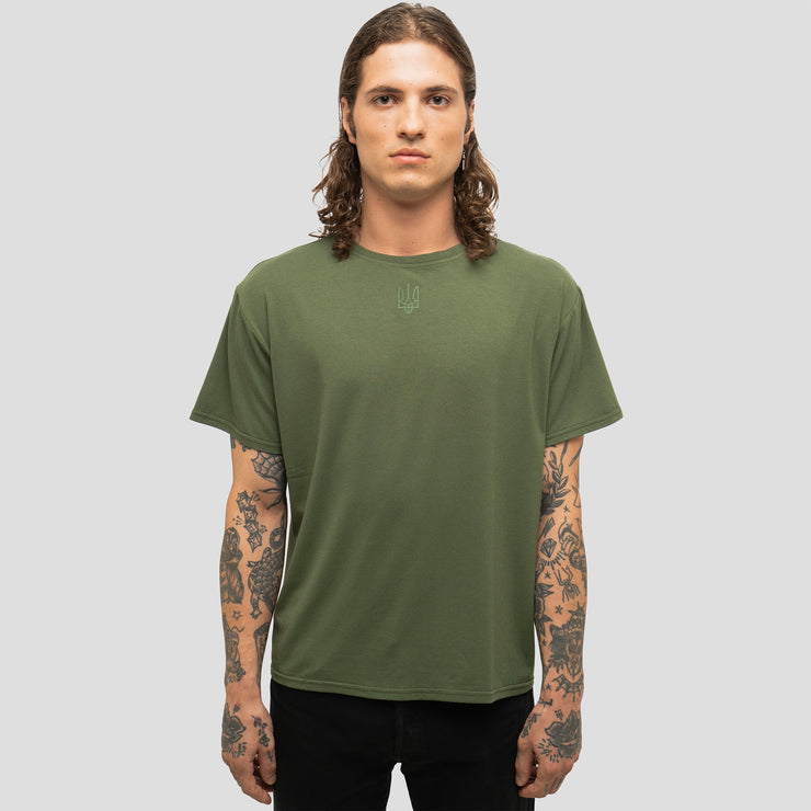 Green on Green Tryzub – Bamboo T-Shirt