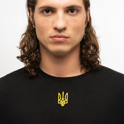 Gold Tryzub - Black Bamboo T-Shirt