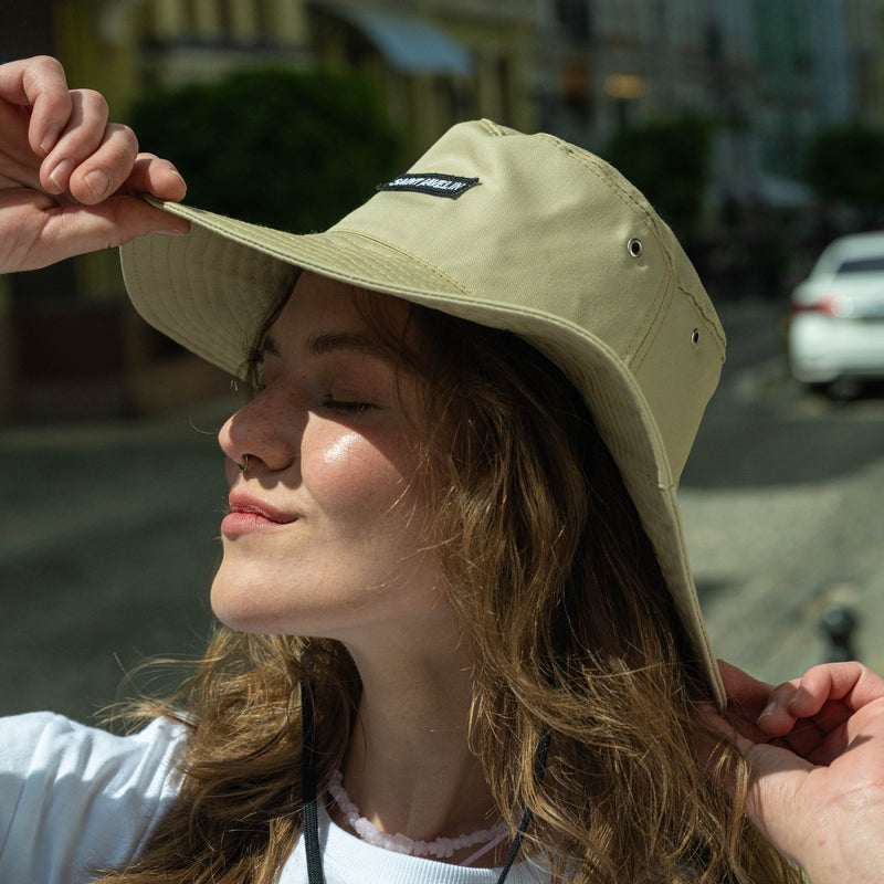 Wide Brim Hat - Beige