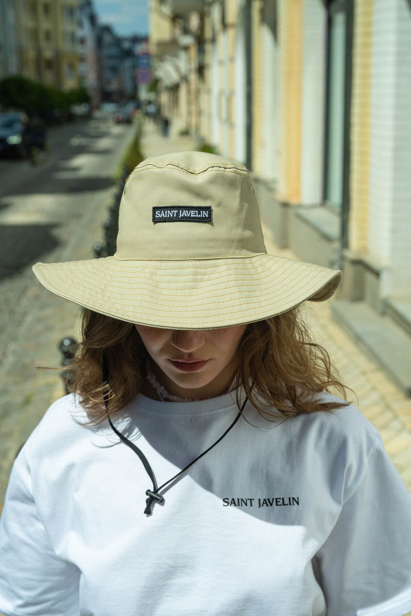 Wide Brim Hat - Beige