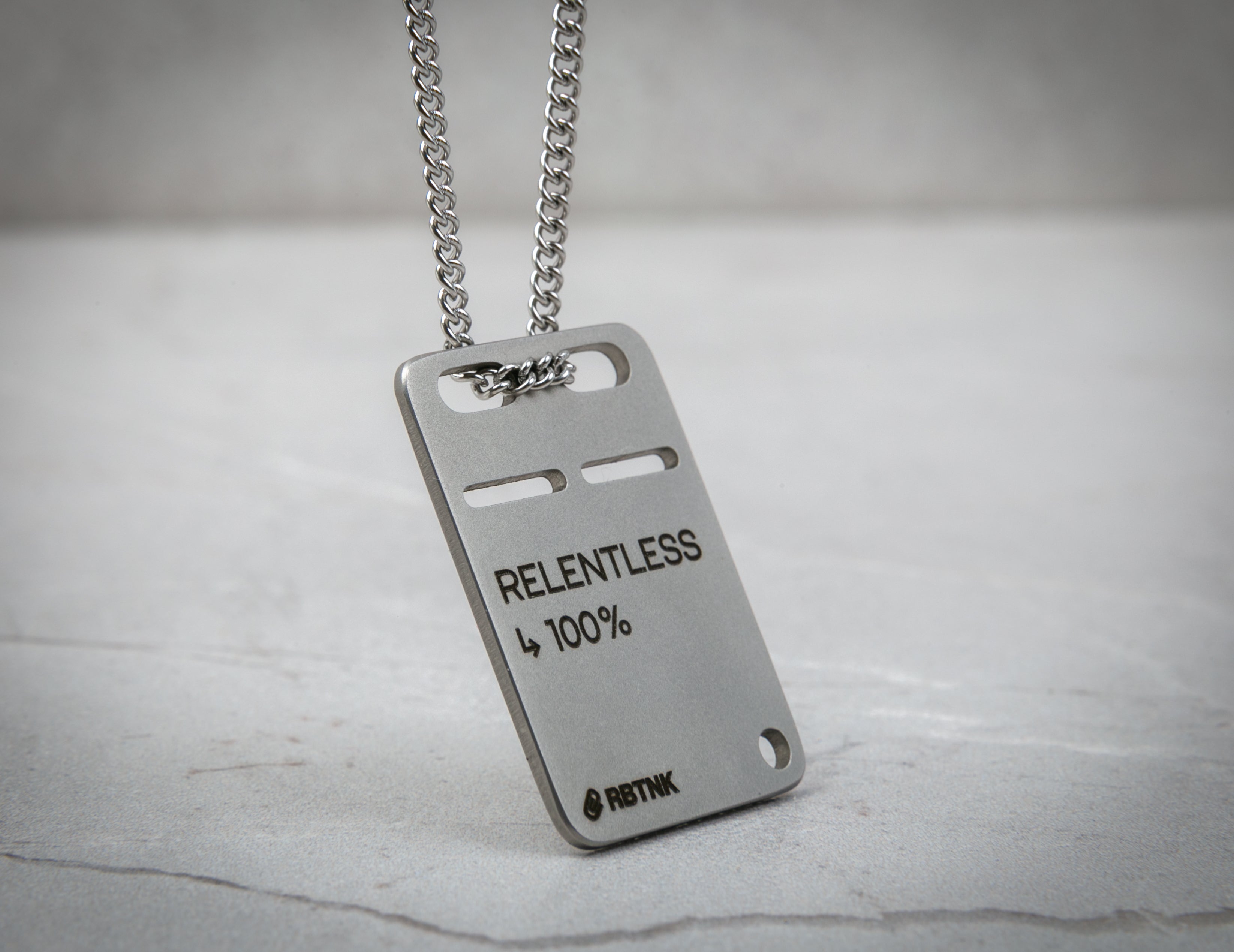 RELENTLESS Steel Tag