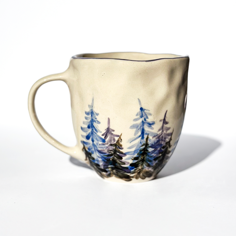 Night Forest Handcrafted Ceramic Mug