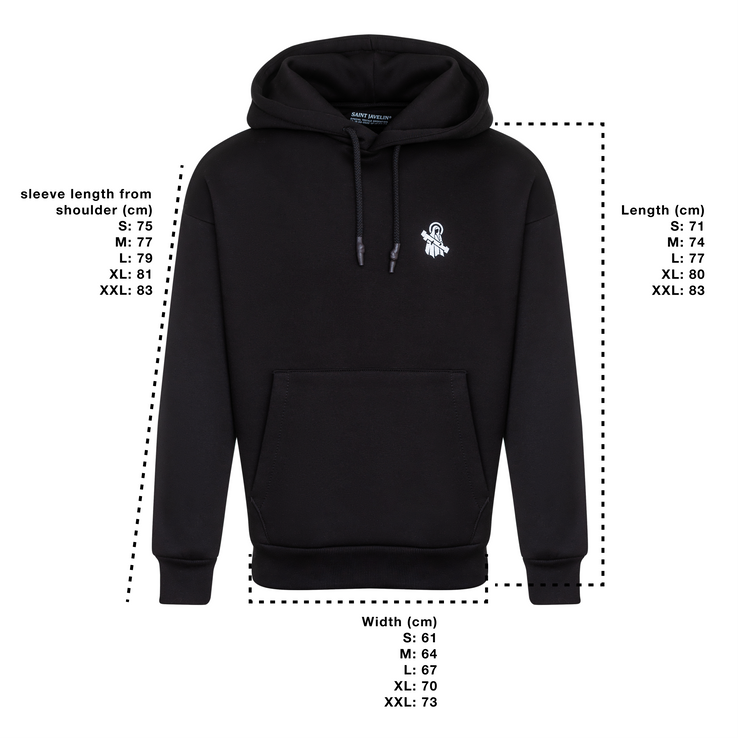 Oversized Saint Javelin Hoodie - Black