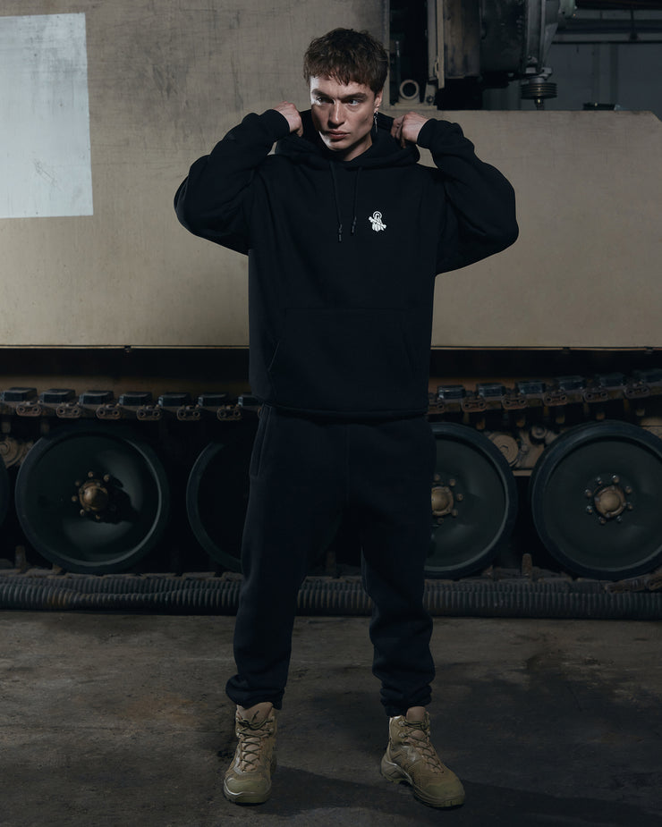 Oversized Saint Javelin Hoodie - Black