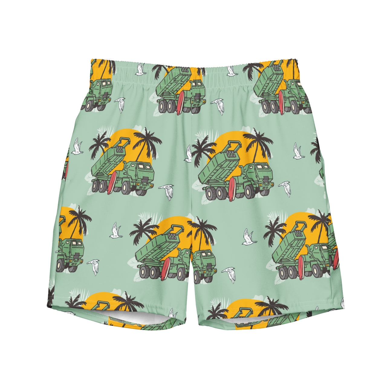 HIMARS TIME MADNESS - Men’s Swim Green Shorts