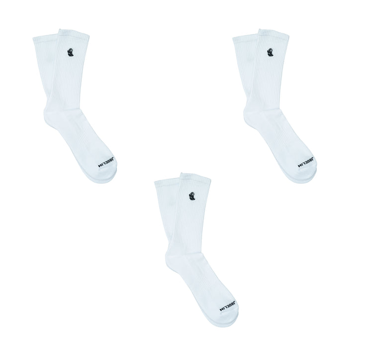 Embroidered Saint Javelin White Sock 3-Pack