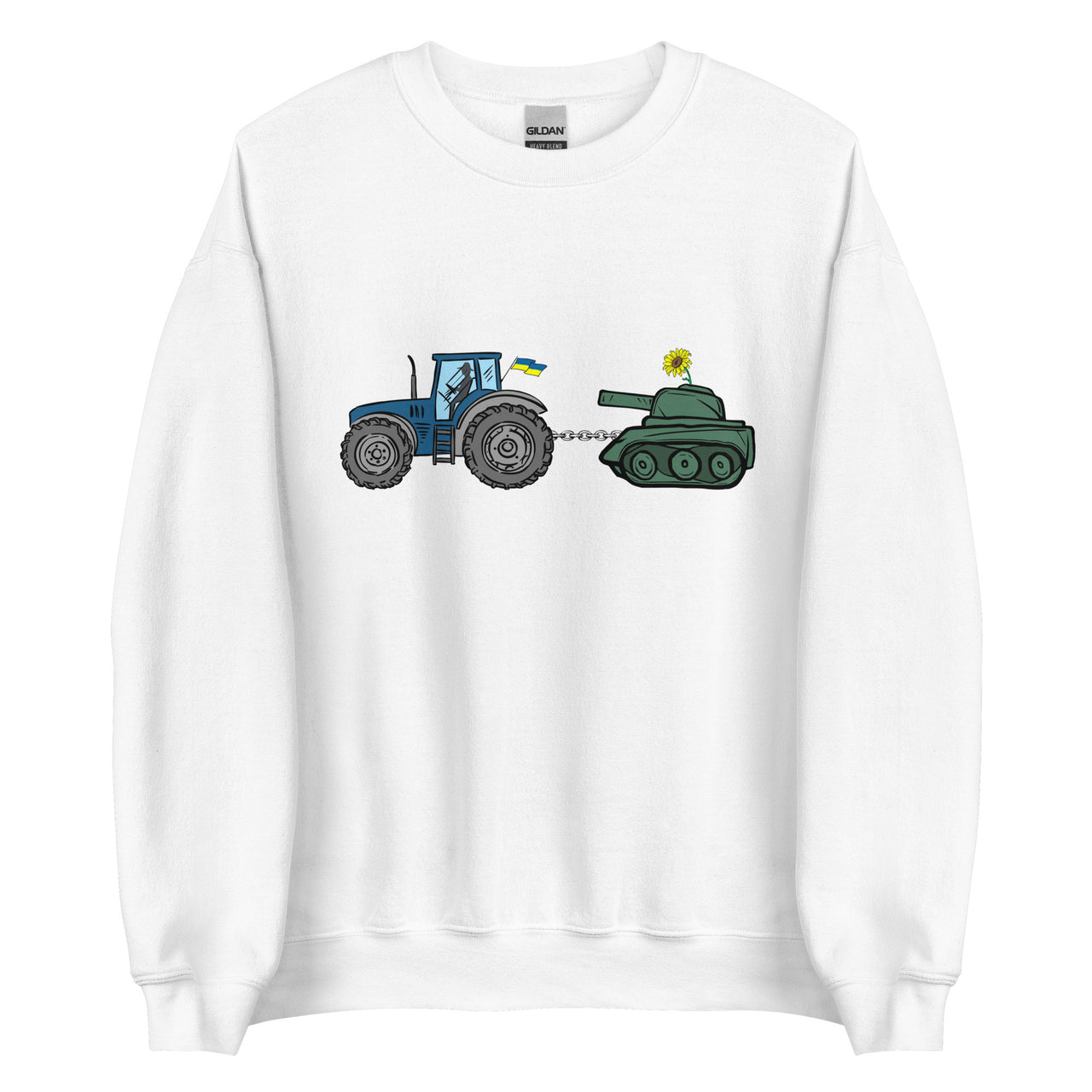 A Ukrainian Farmer Finds a Russian Tank - Adult Crewneck Sweatshirt